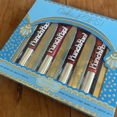 Benefit Blue Cake Pops Lip Colour Gloss Set Punch Pop
