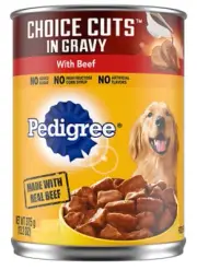 Pedigree 10141821 - Choice Cuts In Gravy With Beef, Made w/ Real Beef, 1 Can