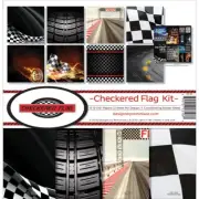Reminisce CKF-200 Scrapbook Checkered Flag Collection Kit 12x12 inches Multic...