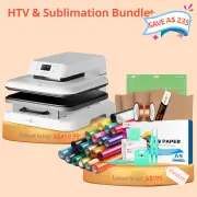 HTVRONT Auto Heat Press Machine 15" x 15" 230V - (2 Colors) & Giveaways, Auto Heat Press / HTV & Sublimation Bundle