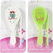Baby Brush and Comb Set | Soft Bristle Hair Brush for Cradle Cap Care - Safe Grooming and Scalp Massage Tools for Boys and Girls