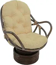 UYSOFRCV Hand Weaved Rattan Swing Chair Cushions, Garden Swing Chair Patio High Back Chair Soft Seat Cushion Pad for Indoor Outdoor Egg Basket Cradle Chair, 120 * 60cm,Beige