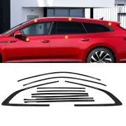 Window Strip Molding Trim Seal Belt For VW Arteon CC 2021-24 22 23 Chrome Black