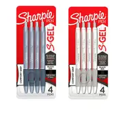 Sharpie Black Ink S-Gel Pen (Box of 6) - Blue Barrel