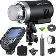 GODOX AD300Pro 300W TTL Outdoor Flash w/XproII-F Flash Trigger for Fuji Fujifilm Cameras, 2.4G 1/8000s HSS 2600mAh 0.01-1.5s Recycle Time 320 Full Power 12W Bi-Color Modeling LED Strobe Monolight