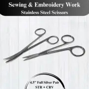 2 Pcs Sharp Scissors for Sewing Tailoring & Craft Work Stainless Steel STR + CRV