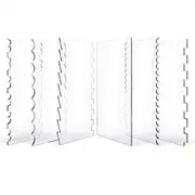 6Pcs Acrylic Cake Scraper Decorating Contour Comb Cake Edge Smoother Tools