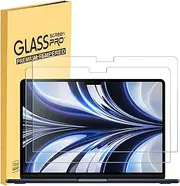 MUBUY-GOL 2 Pack Tempered Glass Screen Protector for MacBook Air 13.6 inch 2025-2022 (M4 M3 M2 A3240 A3113 A2681), 9H Hardness Anti-Scratch Anti-fingerprint