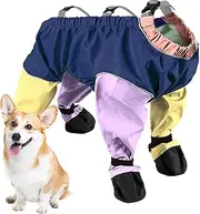 Rain Boots for Dogs - Anti-Slip Boots for Dog,Anti-Slip Waterproof Dog Shoes Leggings Shoes with Adjustable Straps for Outdoor