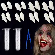 8 Pieces Vampire Teeth Fangs Kit 4 Sizes Custom Fangs Vampire Fangs Dentures ...