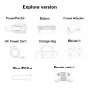 New Powervision Powerdolphin Wizard Water Surface Drone with 4K UHD Camera, Remo