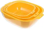 1 Set Fruit Drain Basket Vegetable Strainer Double Laundry Basket Basket Strainer Fruit Colander Pasta Colander Kitchen Strainer Bowls Washing Basket Vegetable Holder Washing Bowl