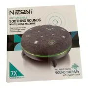 Nizoni Rechargeable Soothing Sounds White Noise Machine NIB
