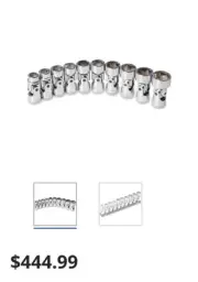 Mac Tools 3/8 Drive 10 Piece Metric Chrome Universal Socket Set NEW IN A BOX!!!