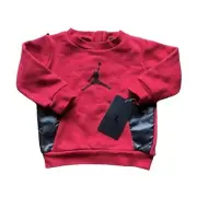NWT Air Jordan Jumpman Bred Jumpsuit Pullover Sweater Jumper Infant 12M
