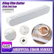 Food Wrap Dispenser Plastic Cutter Foil Cling Film Storage Holder Box Kitchen AU