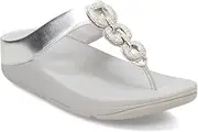 [FitFlop] Women's Fino Crystal-Chain M/Leather Toe-Post Sandals