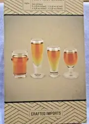 Craft Shot Glasses Gift Set 4 Piece in Box 1.3 - 2.1 fluid oz. Barware