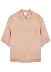 Forte_forte Stretch-silk Satin Shirt - Light Pink - 2 (UK 10 / S) 2 (UK 10 / S)
