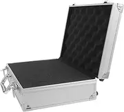 LALAFINA Aluminum Case Toolbox Brief Cases Men Padded Storage Portable Workstation for Instruments