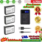 3 X LP-E10 Battery And Usb lcd Charger for Canon LPE10 & Canon EOS Rebel T7 DSLR