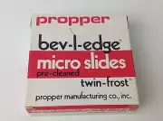 Propper Bev-l-edge Micro Slides 3 x 1 inch 1.0 mm Thick 1/2 gross Pre Cleaned