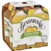 Bundaberg Tropical Mango Sparkling Drink 375mL x 4 pack