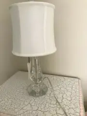 Grandview Gallery 21" Crystal Table Lamp w/White Shade "NWT"
