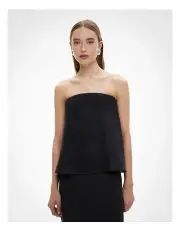[Witchery] Strapless Linen Top in Black