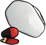 Table Tennis Racket Cover | Hard Table Tennis Racket Box,Reusable Protective Organizer Holds 2 Paddles 2 Balls for Men Women Indoor Sports Game Activities