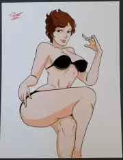 Lady Jaye GI Joe PinUp Color Illustration Art Print 8.5x11 by Keyeske V2N-24