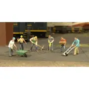 Construction Workers (6/Pack) HO/OO gauge figures Bachmann 33105