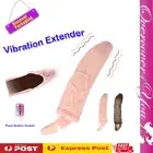 Penis Sleeve Extender Vibrating Cock Extension Dildo Silicone Vibrator Sex Toy