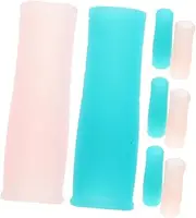 ASAKKURA 8pcs Manicure Tool Covers Set Silicone Nipper Cover Tweezer Scissor Sleeves for Nail Cuticle Care Professional Nail Kit Accessories Non-slip Design
