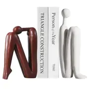 Notart_Art_Gallery | Resin Thinker Bookends for Heavy Books Abstract Sculptur...