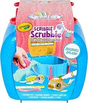 Crayola Scribble Scrubbie Seashell Splash Set, Washable Sea Creature Figurines, Portable Travel Toy for Kids, Colour, Rinse and Re-Pet