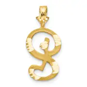 10K Yellow Gold Initial S Pendant