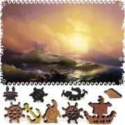 Wooden Jigsaw Puzzle for Adults by FoxSmartBox - 425 Pieces - The Ninth Wave