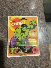 Vintage 1980 Marvel Comics Corgi The Incredible Hulk Motorcycle Sealed On Card!