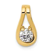 14k 4.7mm A Diamond Teardrop Shape Slide Pendant