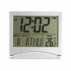 Alarm Digital LCD Screen Travel Alarm Clock Desk Thermometer Timer Calendar