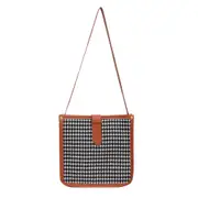 Commuter Plaid Print Underarm Bags Portable PU Splicing Shoulder Satchel Fashion Exquisite Shopping Bag