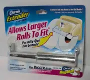 New Silver Charmin Toilet Paper Roll Extender Holds Mega Super Rolls spindle