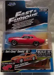 JADA 1:55 2016 Fast & Furious Build 'N Collect Dom's Red 1970 CHEVY CHEVELLE SS