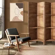 Artiss 4 Panel Room Divider Screen 163x170cm Shelf