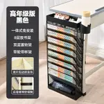 公司貨 最低價 悟生鐵藝放書架金屬教室桌邊書本收納架書桌側邊落地可移動高顏值 快速發貨