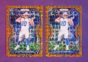 2020 Panini Justin Herbert Orange Lazer Prizm Rookie Lot (2 Cards)