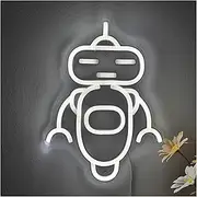 Sign Lamp Robot Neon Sign USB Powered Dimmable Light Night for Pub Club Shop Party Wall Decoration 20.4cm×27.8cm