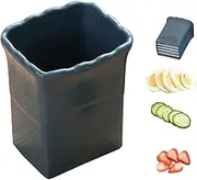 Fruit Cup Slicer, Stainless Steel Strawberry Egg Cup Slicer Multifunctional Fruit Cup Cutter for Banana Grape Hard Boiled Eggs Slicer Cup for Kitchen Quickly Making (Dark Blue, One Size)