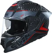 SMK Titan Carbon Nero 06 Helmet, grey-silver, Size S for Men Grey Silver